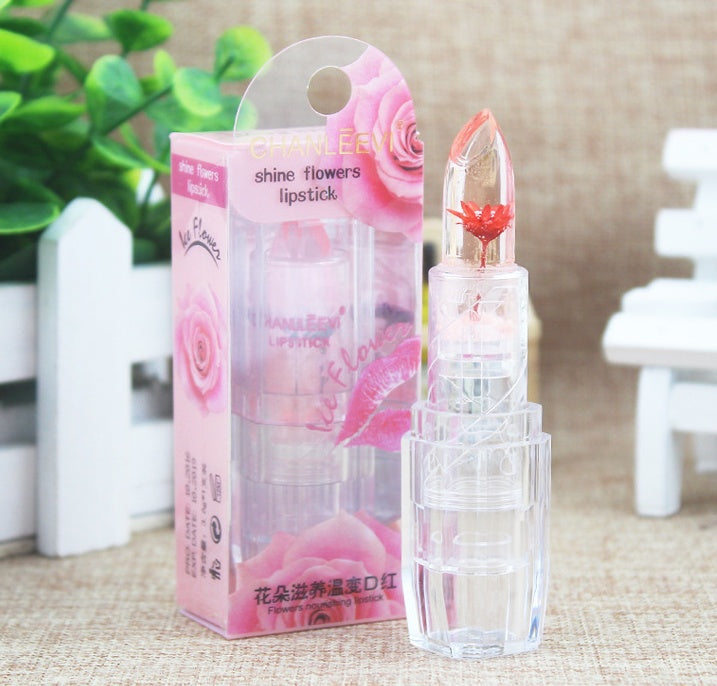 make-up flowerslipstick lip moisturizing lip balm jelly flower color lipstick FAIJO