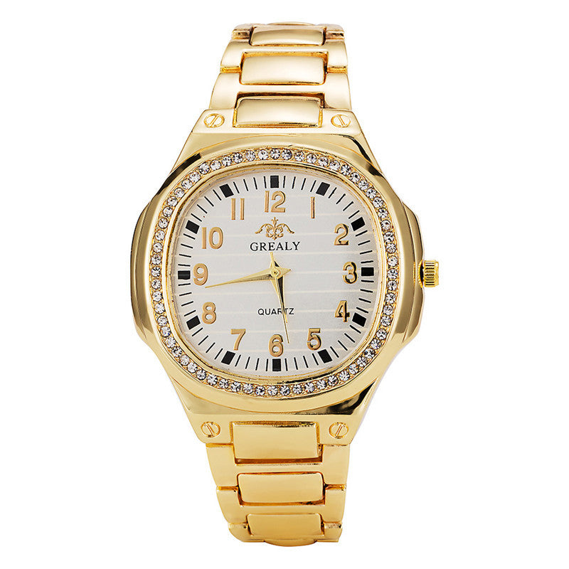 Simple Atmosphere Diamond-studded Ladies Waterproof Watch 50% off