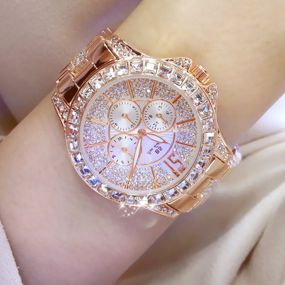 Fashion Luxury Full Diamond Steel Band Ladies Quartz Watch 50% off