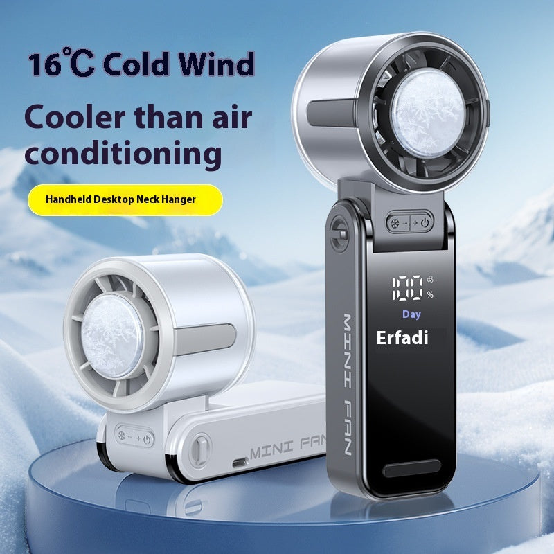 Foldable Cooling Ice Compress High-speed Handheld Fan FAIJO