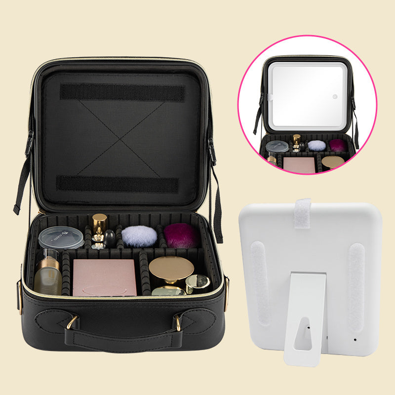 Makeup Case With Light Black US free shopping