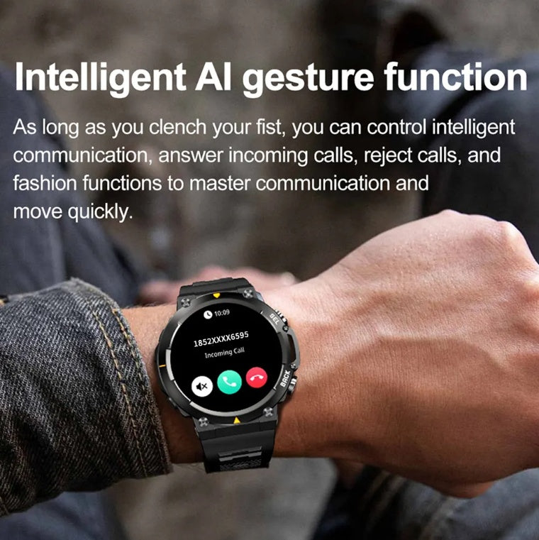 MAX18 Men Smartwatch AMOLED1.43inch Big Screen BT Calls Gesture Control AI Voice Sports Smart Watch Men FAIJO